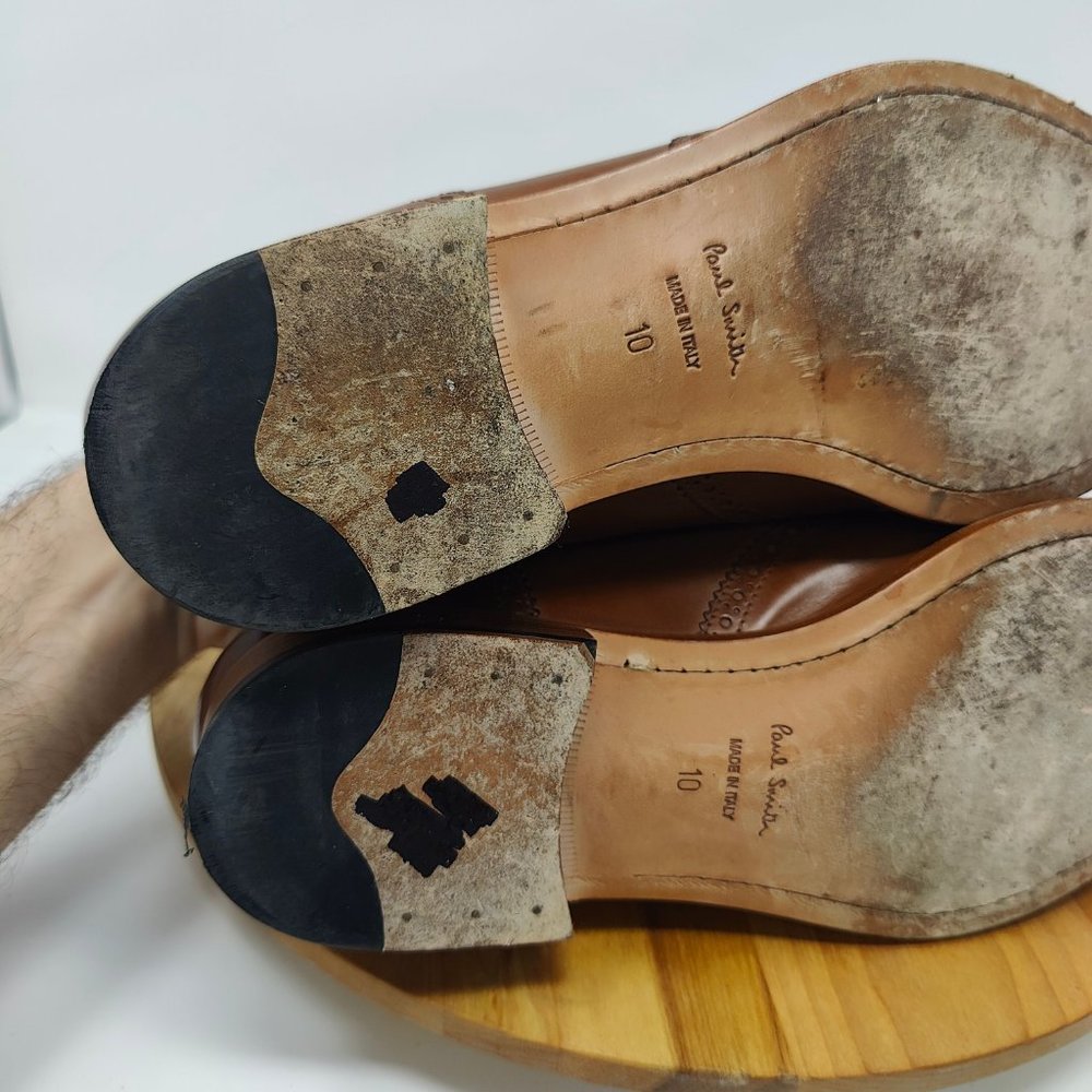 Paul Smith Wing Tip Shoes- Mens- Size 44- Brown- [S008]- Oxford Dress Shoes - Picture 9 of 10